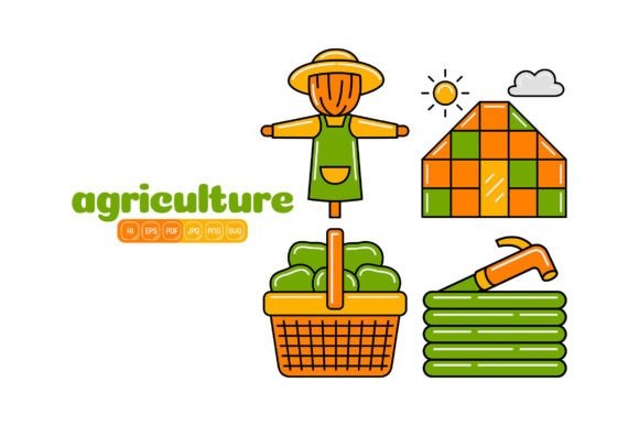 Agriculture Vector Pack 02: A Versatile Graphic Asset for Local Brands