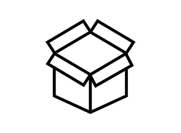Box Open Graphics for Icons and Digital Selling