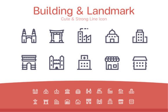 Building Landmark Line Icon Review