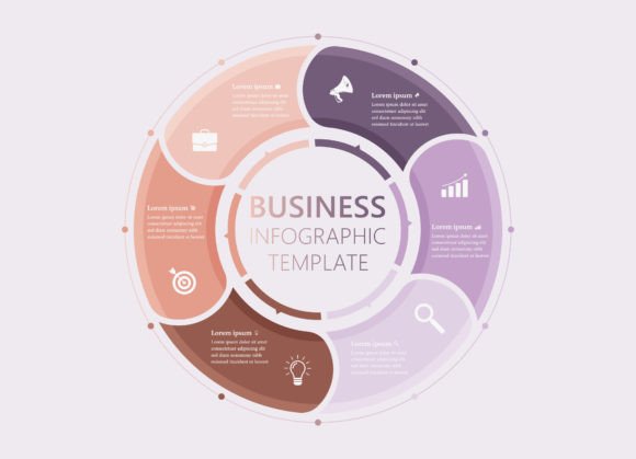Business Infographic Template Pie Chart for Modern Graphics