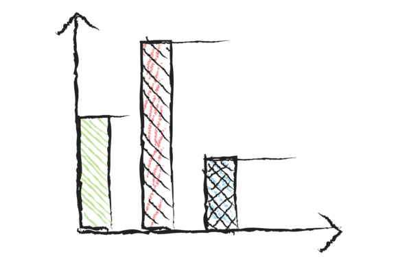 Column Chart Doodle for Handmade Business Graphics