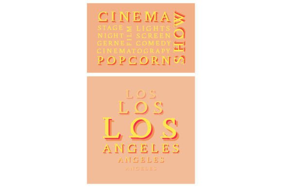 Decorative Repeat Word Message Set for Graphic Templates