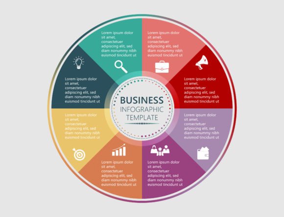 Eight Steps Business Infographic Chart for Local Branding