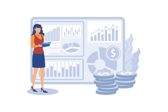 Financial Advisor Illustration for Graphics and Digital Products