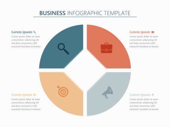Four Steps Square Business Infographic for Graphics and Infographics