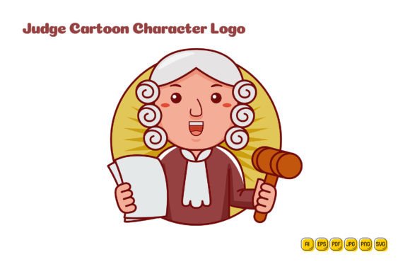 Judge Cartoon Character Logo 02 - A Versatile Graphic Design Asset