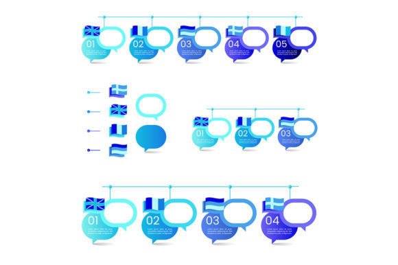 Language Courses Infographic Templates: Modern Graphics for Content Publishing