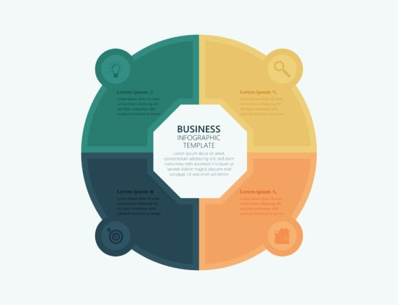 Polygon Business Infographic Template for Modern Graphics