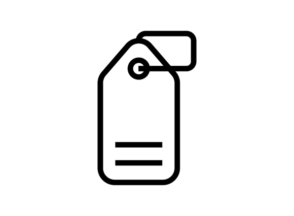Price Tag Icon for Graphics and Digital Products
