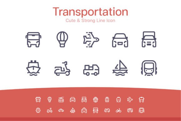 Transportation Line Icon: A Versatile Graphic Asset for Branding