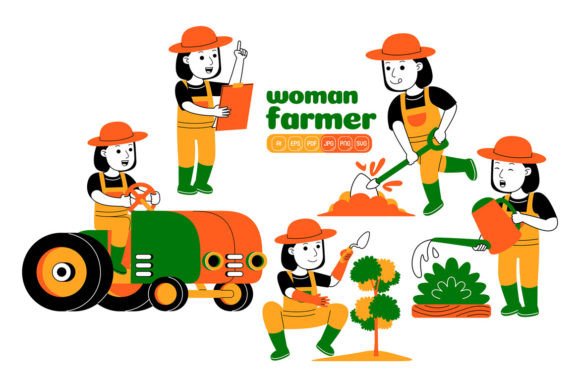 Woman Farmer Vector Pack 03 Review