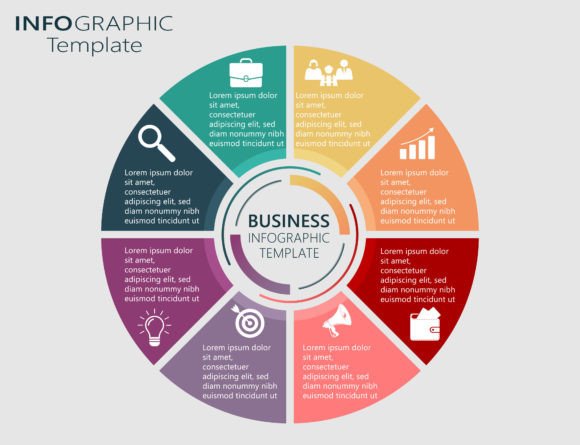 Work Steps Business Infographic Template for Graphics and Infographics